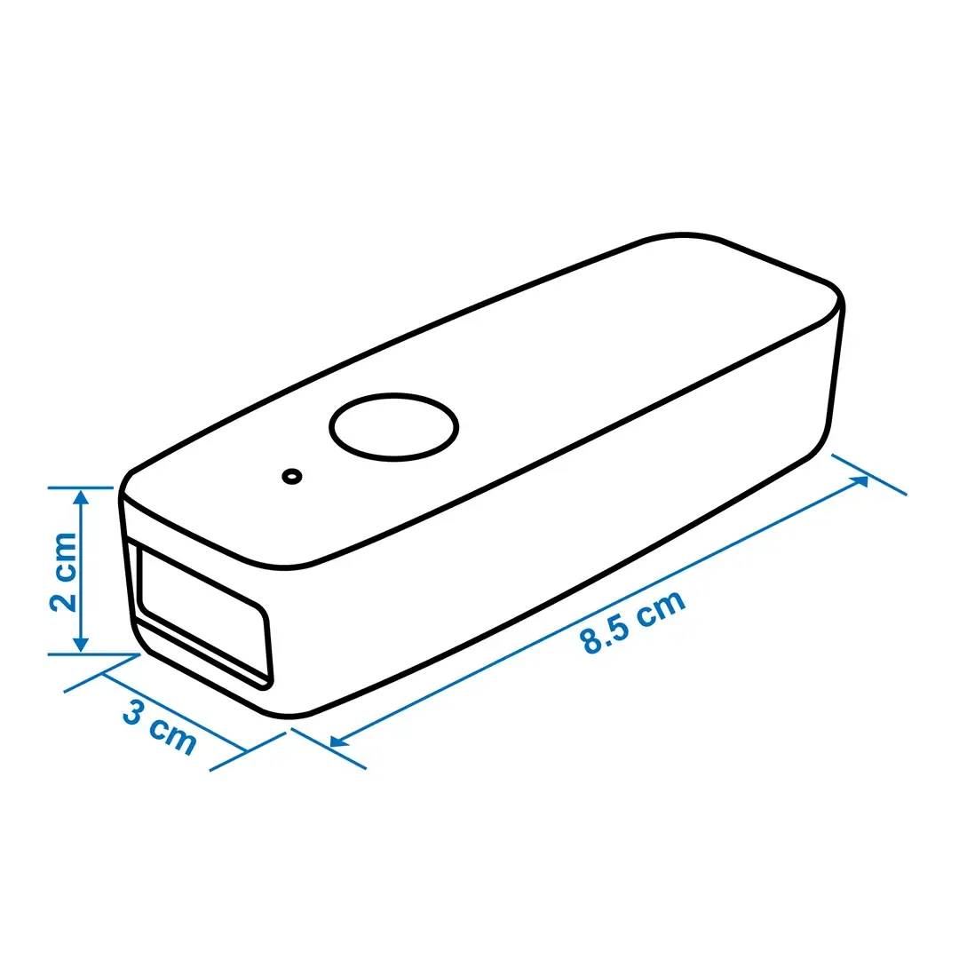 Medidas de Lector Bluetooth de Códigos de Barras Remy3