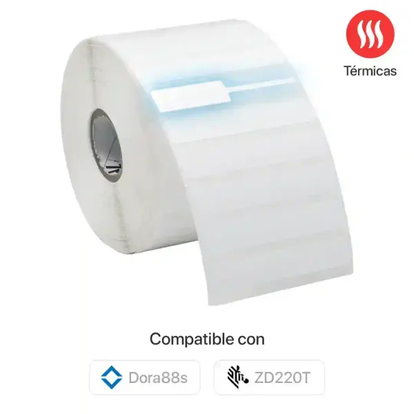 Rollo de etiquetas cola de ratón sencilla 63 mm × 11 mm