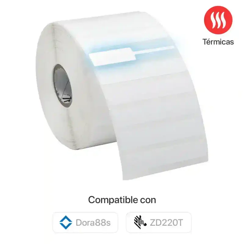 Rollo de etiquetas cola de ratón sencilla 63 mm × 11 mm