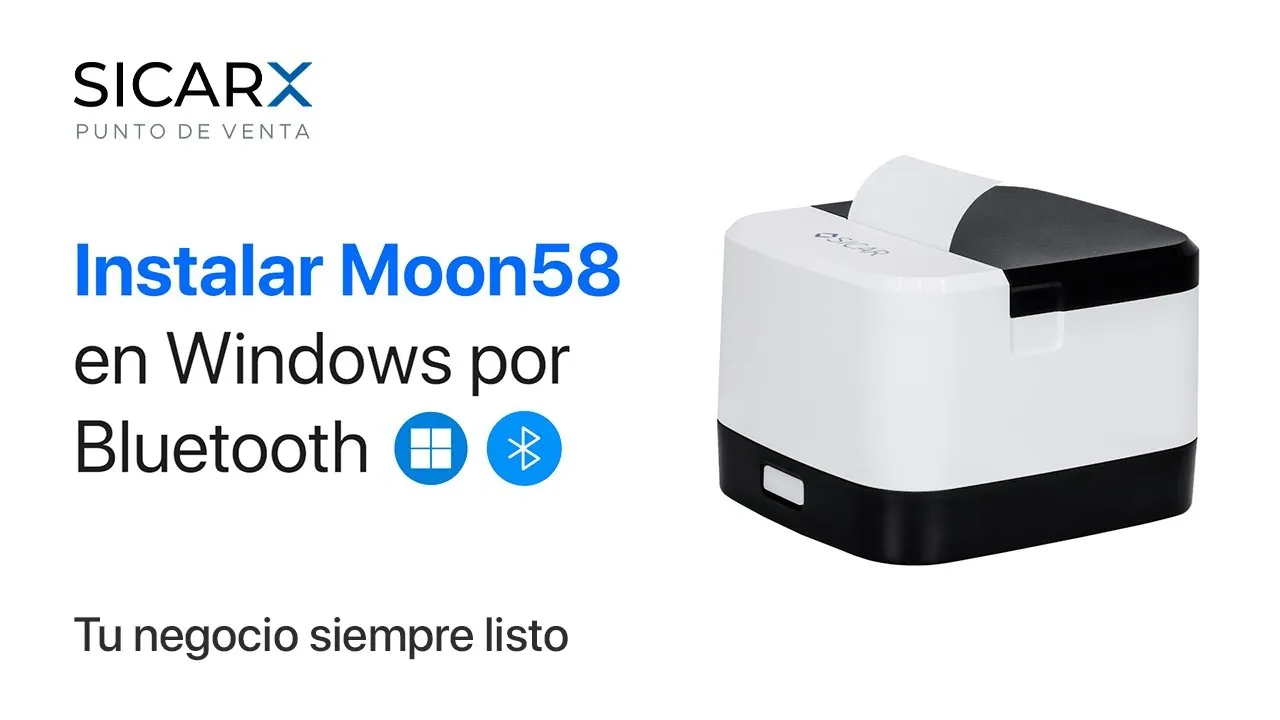 Instalación y configuración de la impresora de tickets Moon58W