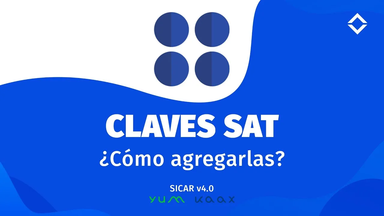 35.- ¿Cómo agregar las CLAVES SAT?