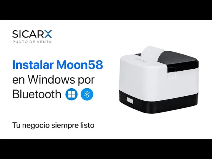 Instalación y configuración de la impresora de tickets Moon58W