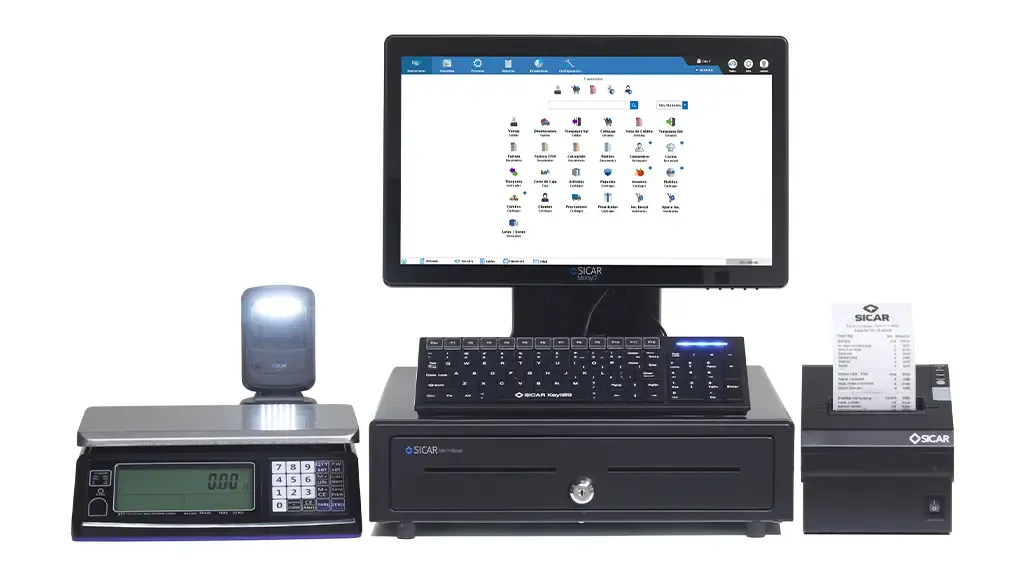 SICAR Punto de venta en pantalla